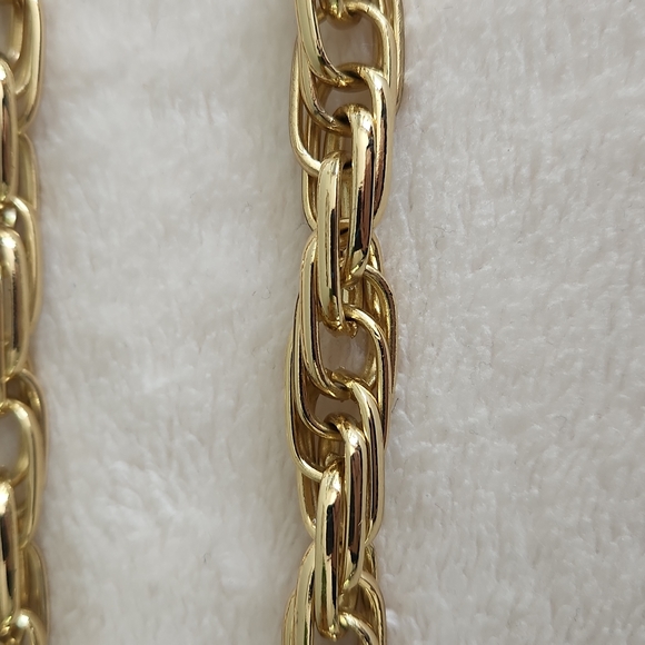 Alfani Necklace 19.75 in using Double & Single Links for illusion of 3 Links - Picture 6 of 7